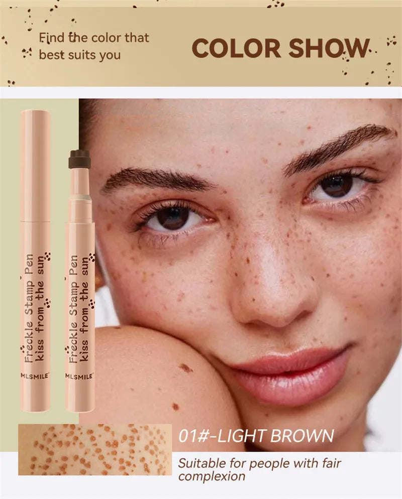 Tidesmit waterproof fake freckle stamp pen for natural dotted face makeup on all skin tones