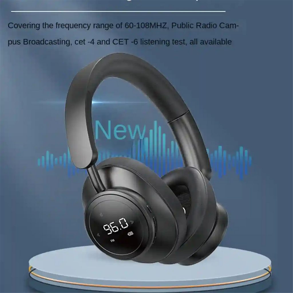 Wireless Headphones with Active Noise Cancellation - Over-Ear Foldable Tidesmit