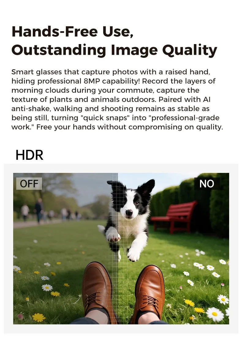 Smart Camera Glasses 4K HD Video Recorder with Integrated Voice Assistant Tidesmit