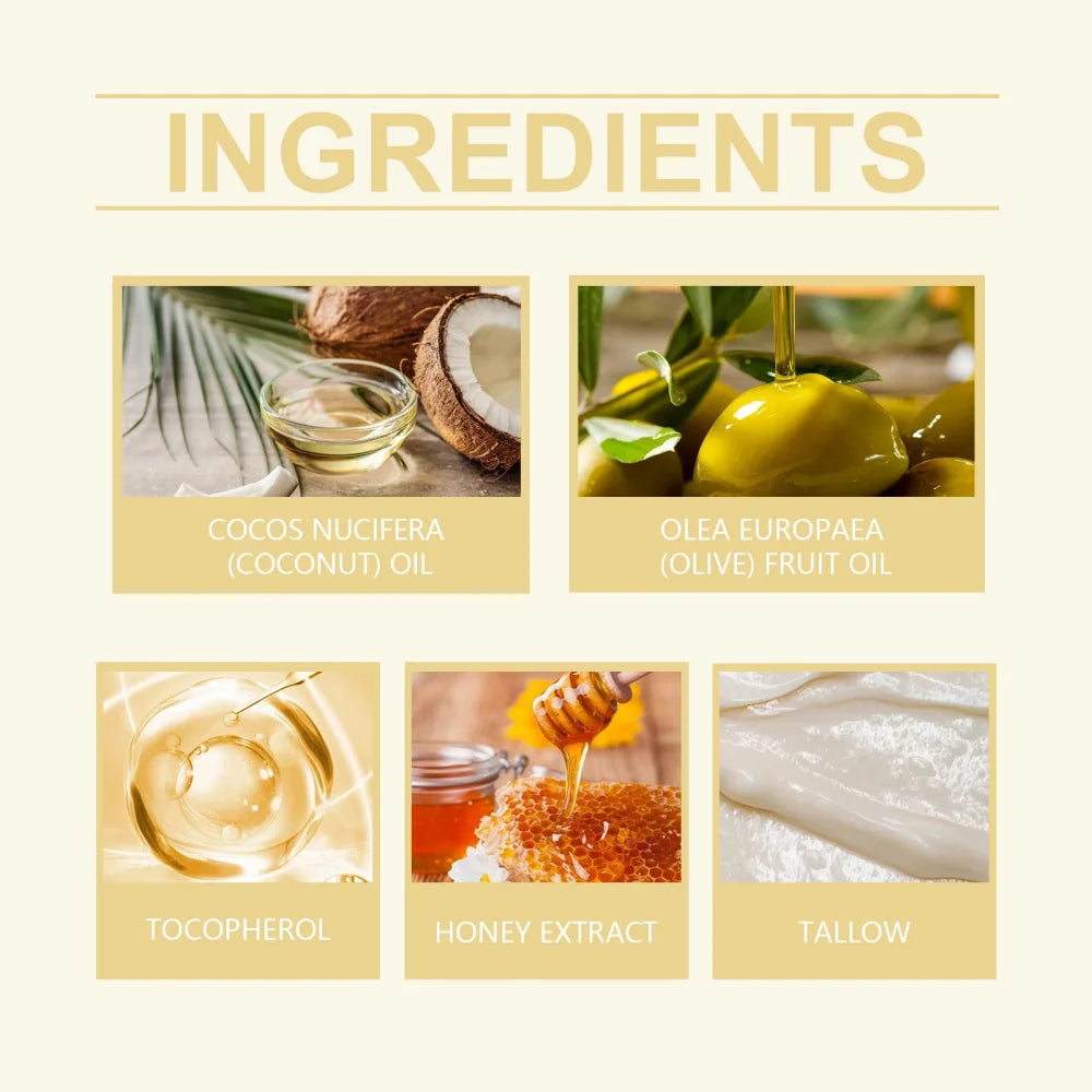 Beef Tallow Honey Balm Moisturizing Hydrating Face Cream Body Lotion Fades Fine Lines Tighten Soothen Brightening Facial Skin