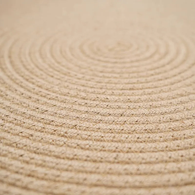 Cotton Thread Hand Woven Japanese Tatami Futon Breathable Comfortable Grass Woven Hemp Rope Floor Cushion Meditation Worship