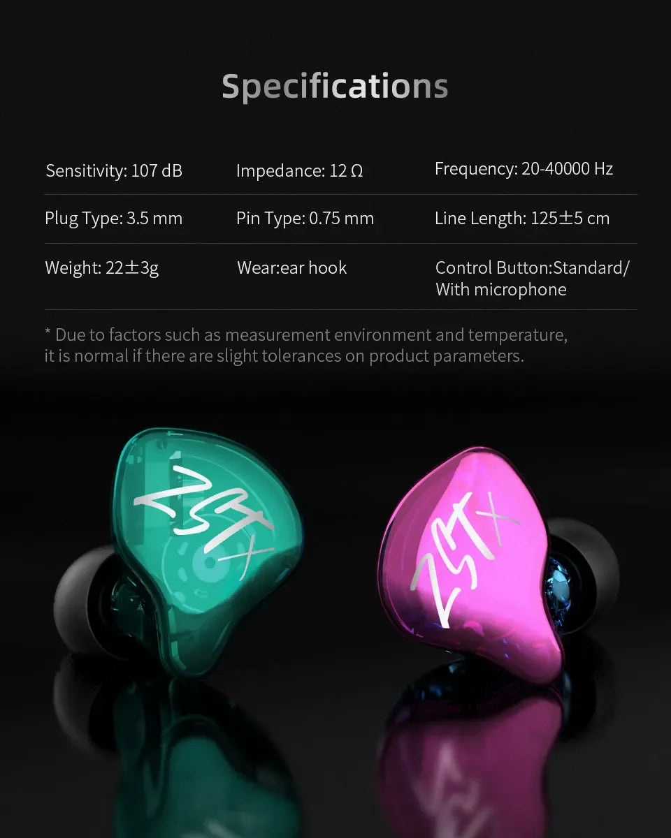 KZ ZSTX In-Ear Monitors Hybrid Driver Noise Cancelling by Tidesmit Tidesmit