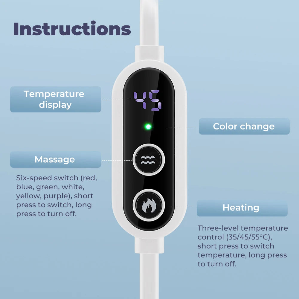 Heated Eye Massager Mask for Stress Relief - Portable Wellness Device Relaxation Treatment Tidesmit