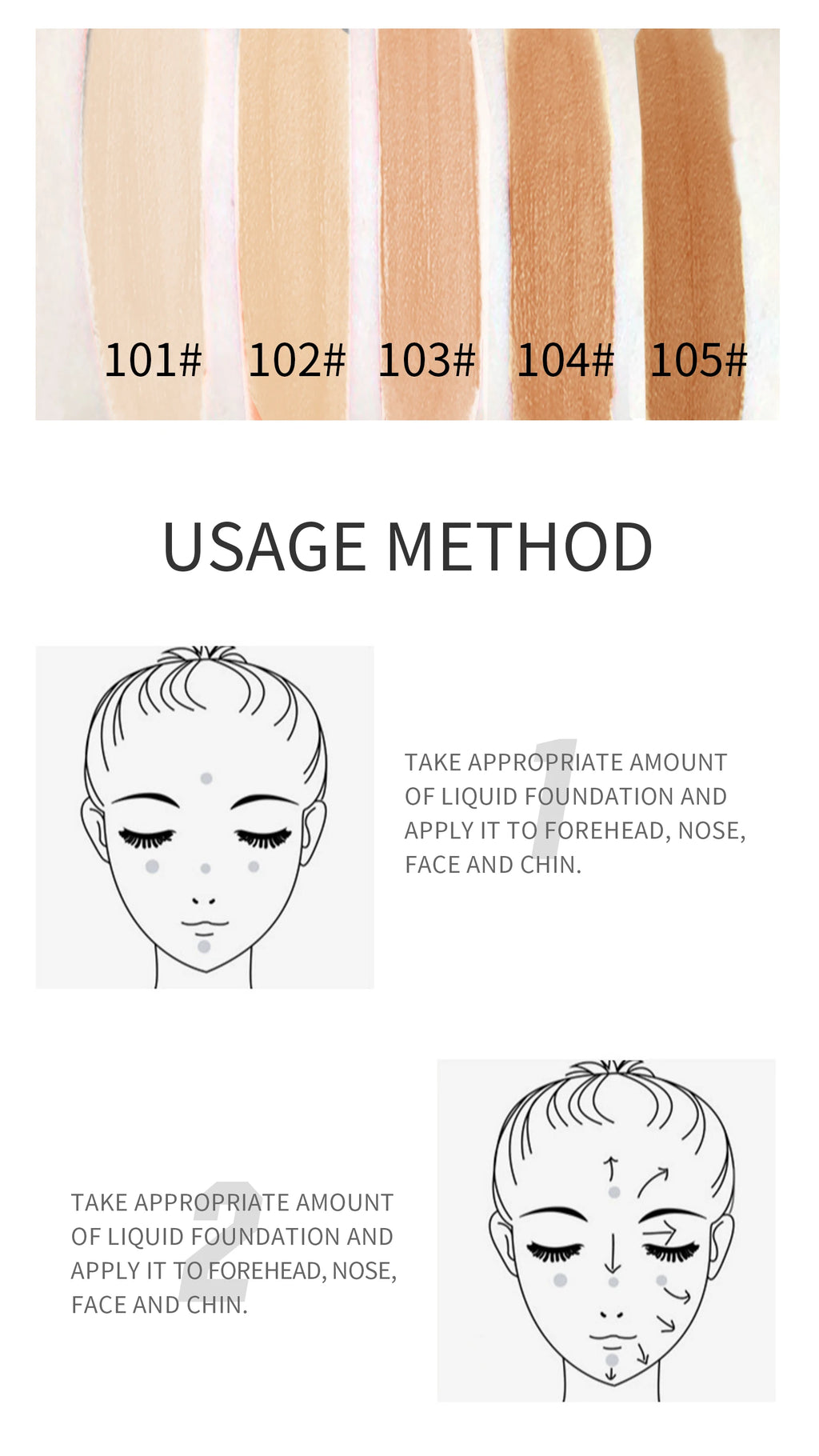 Tidesmit oil-control matte liquid foundation for flawless face makeup with long-lasting waterproof coverage