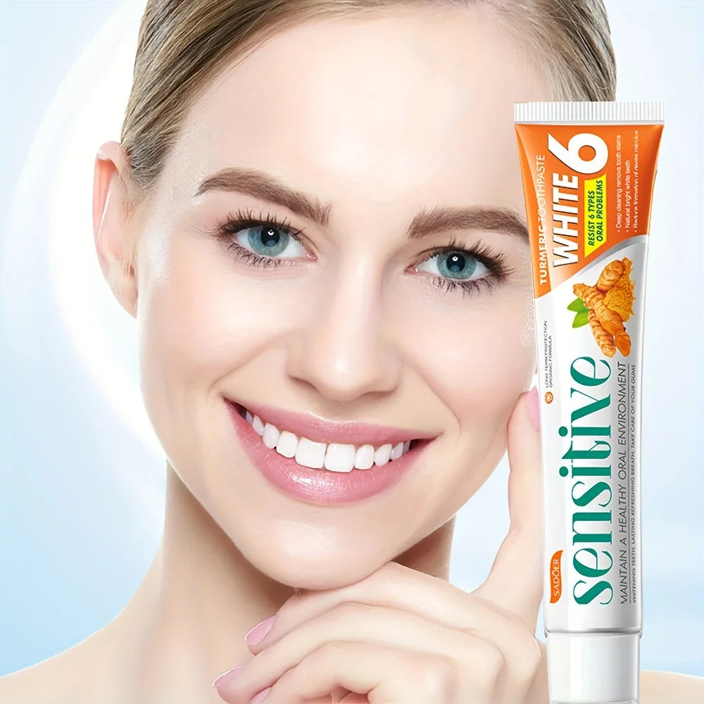 Tidesmit turmeric whitening toothpaste tube for deep cleaning and fresh breath 100g