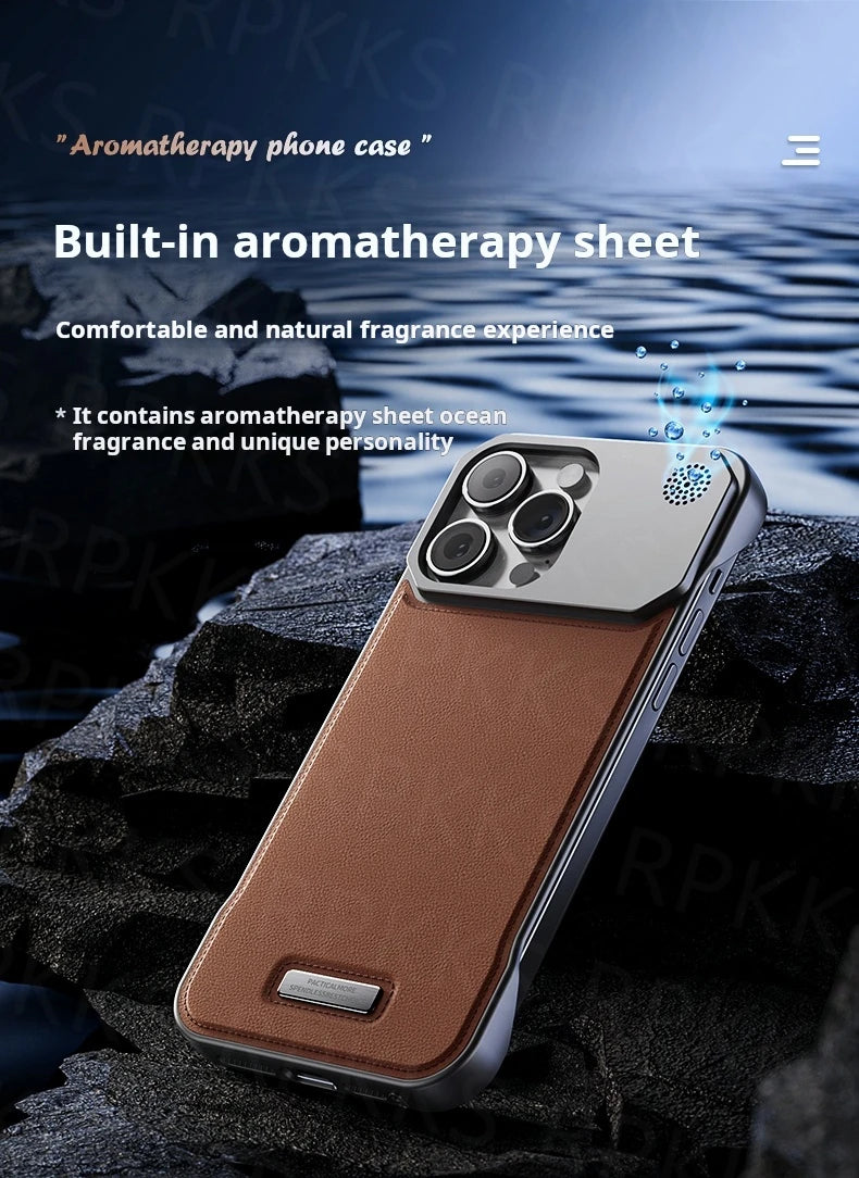iPhone 15 Leather Aromatherapy Case with Magnetic MagSafe Protection Tidesmit