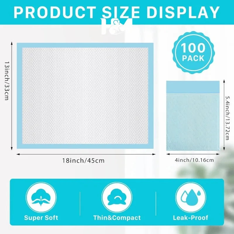 20-100Pcs Disposable Changing Pad High Absorbent Diaper Changing Pads Waterproof Leak Proof Baby Disposable Underpads for Baby