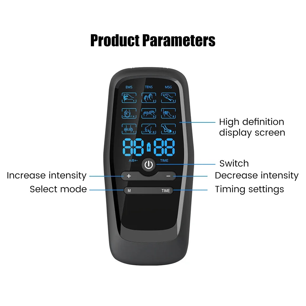 TENS Muscle Stimulator - Electric EMS Body Massager for Pain Relief Body Shaping Massage Equipment Tidesmit