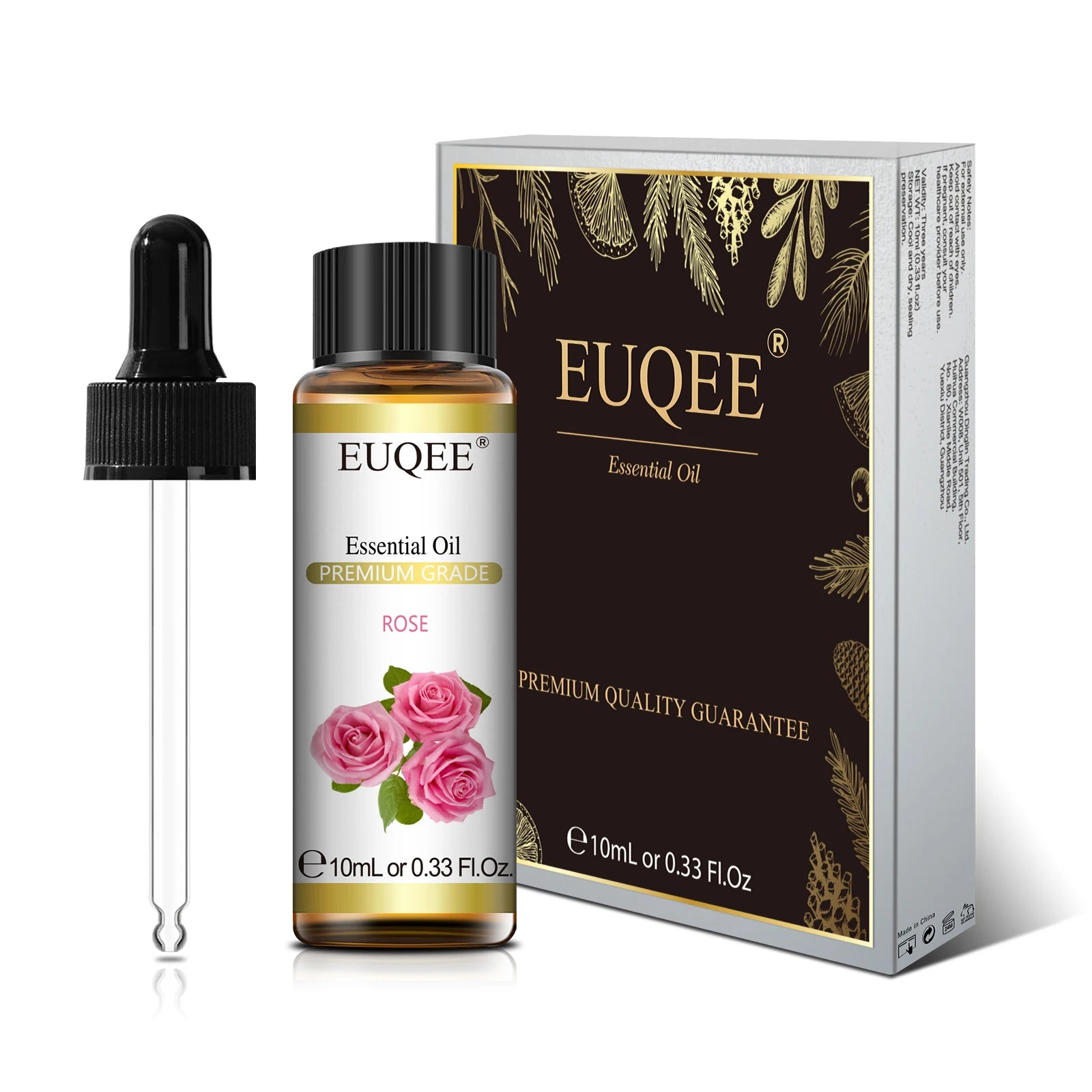 EUQEE Fragrance Essential Oil 10ml Floral Series Lavender Manuka Vanilla Rose Ylang Ylang Jasmine Geranium Chamomile Neroli Oil