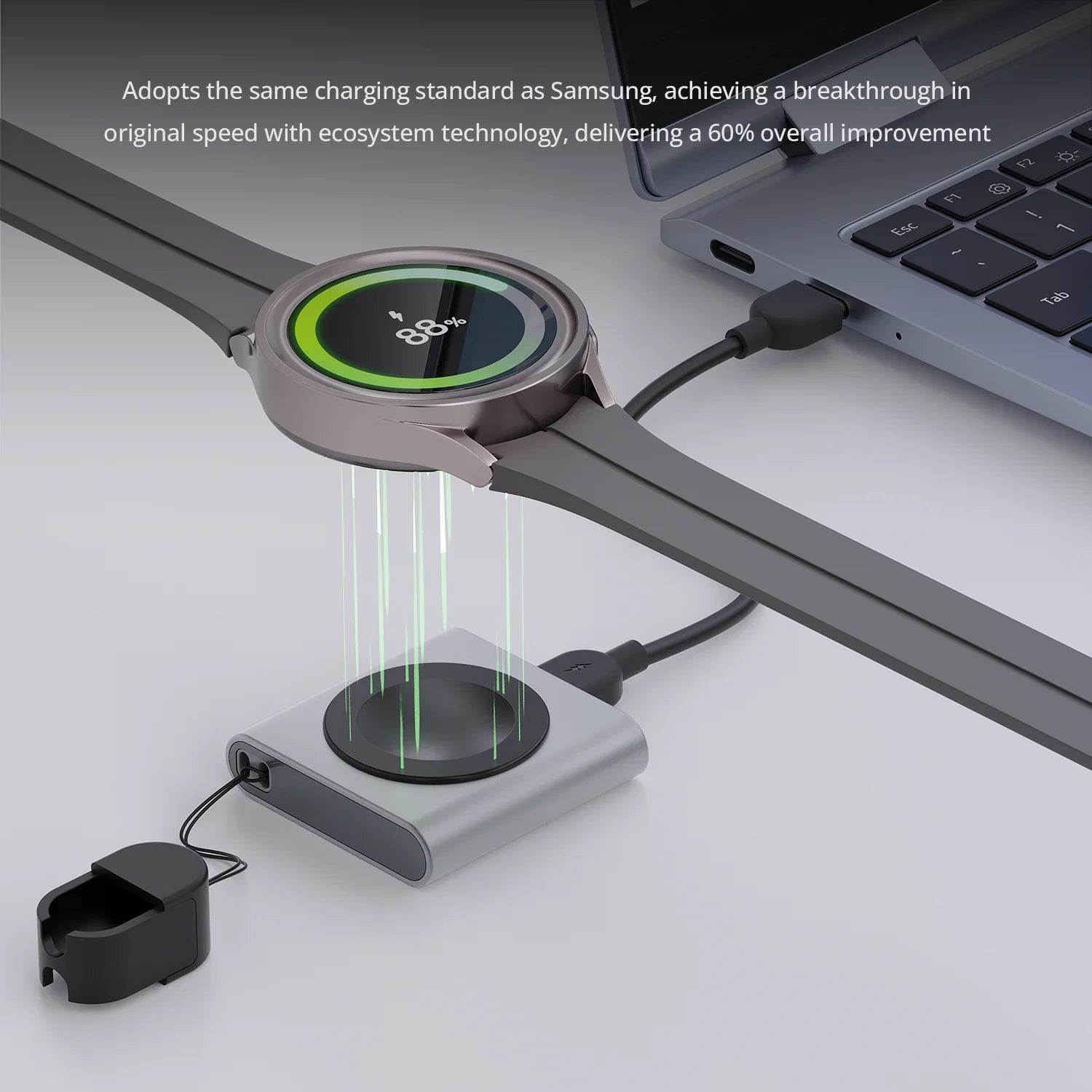 Samsung Galaxy Watch Wireless Charger – Fast USB-C Charging Dock Tidesmit