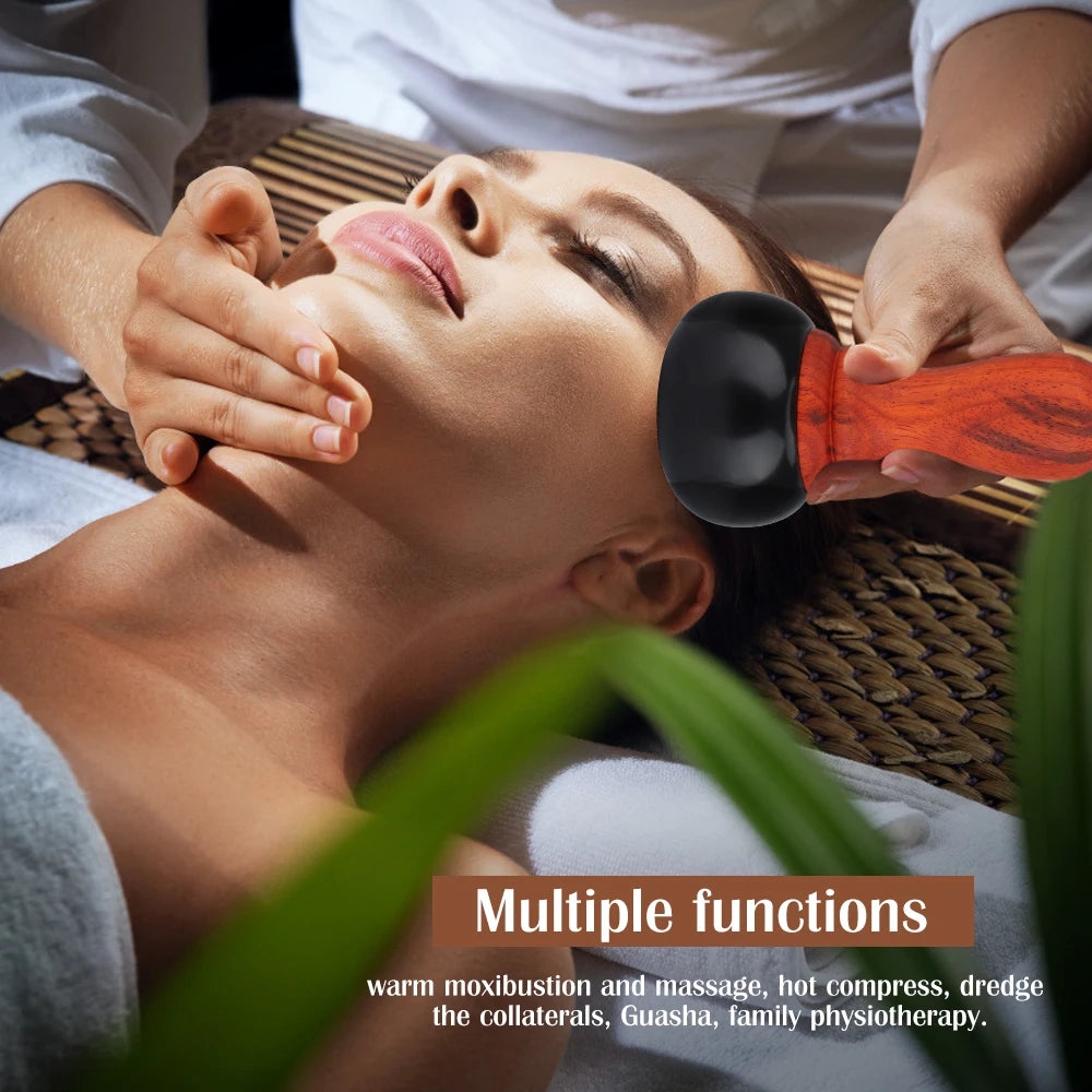 Electric Gua Sha Massager | Heated Bianstone Face & Body Tool Back Massage Instrument Tidesmit