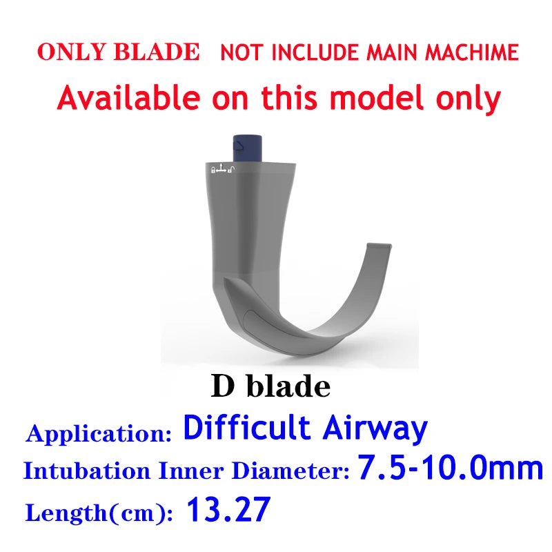 Accessories for Video Laryngoscope Stainless Steel Blades, Laryngeal Mask Airway, guide wire, and Screen
