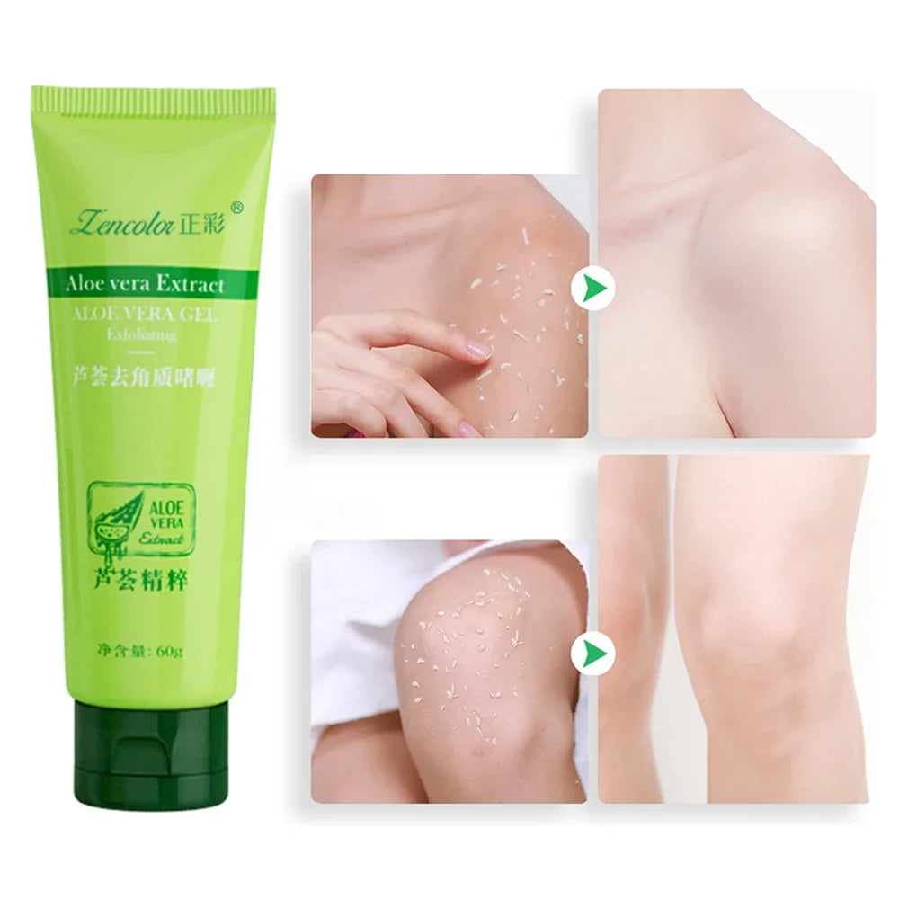 Aloe Vera Exfoliating Gel Facial Scrub - Gentle Smooth Skin Renewal Scrubs Treatments Tidesmit