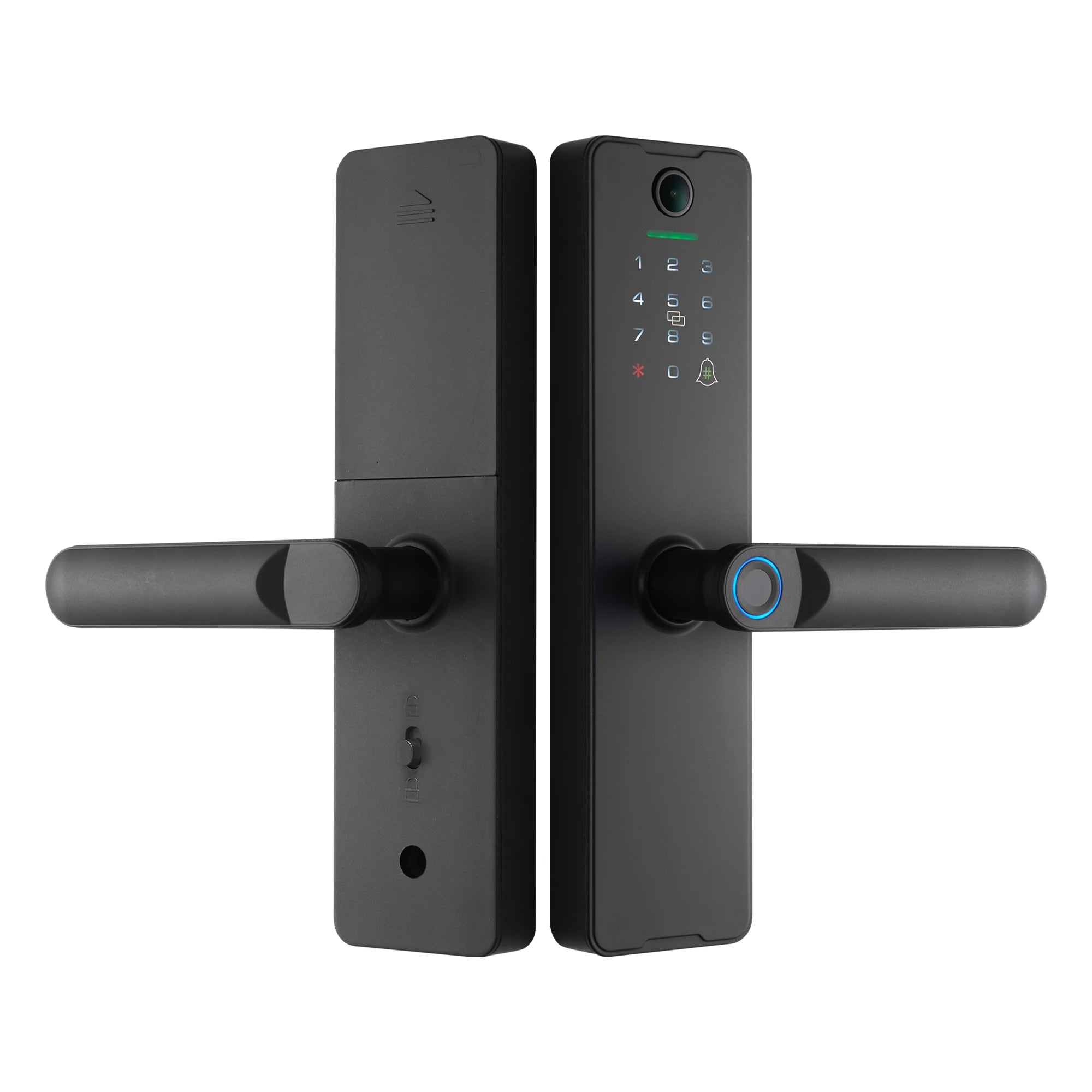 WAFU Tuya Smart Life WIFI Remotely Unlock Biometric Fingerprint Door Lock Visible Digital Electronic Card Door Lock with Camera