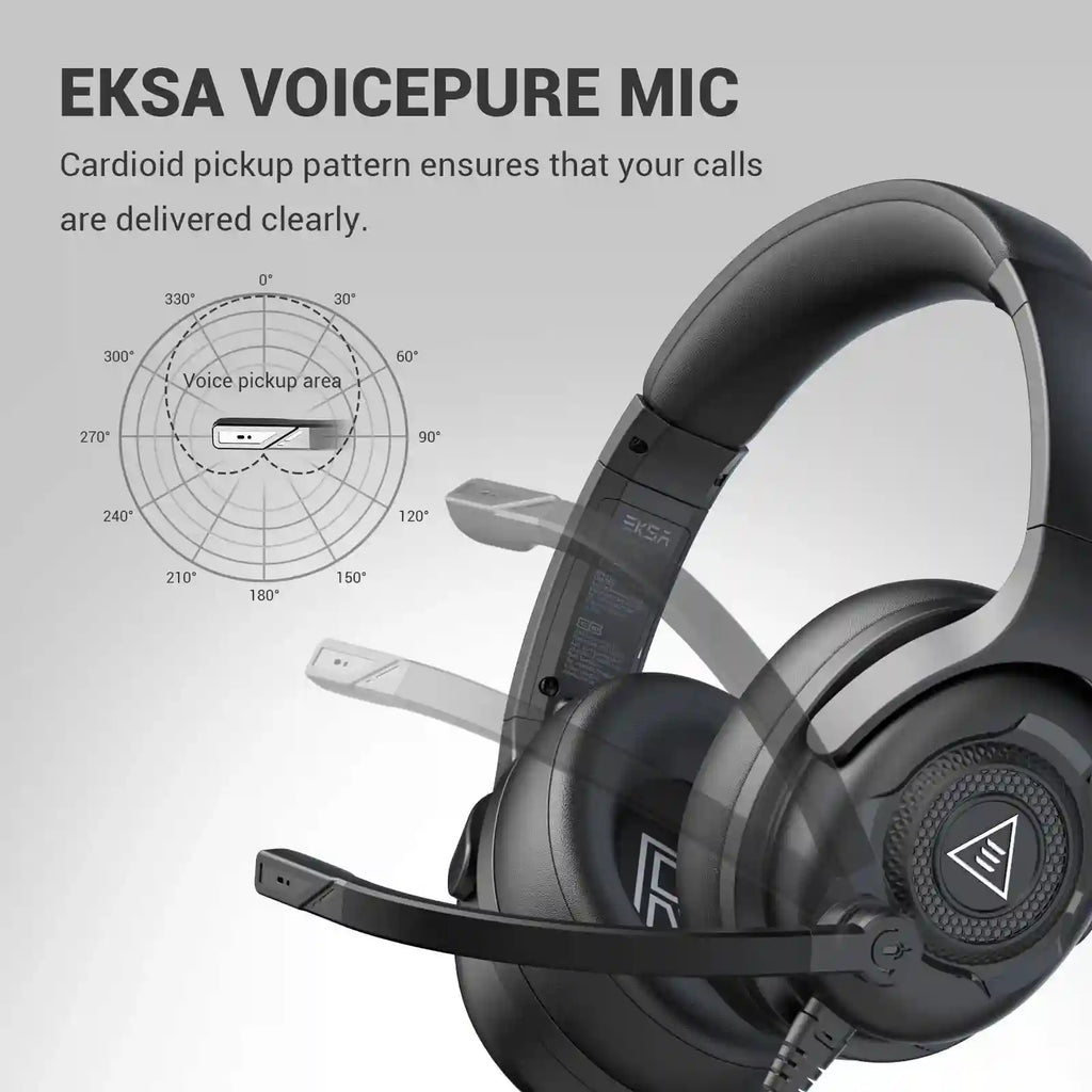 Gaming Headset with Microphone - Over-ear Wired Stereo for PC and PS5 Tidesmit