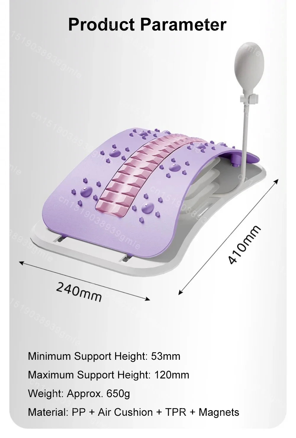 Electric Back Massager with Airbag Support & Heat Therapy Back Massage Instrument Tidesmit