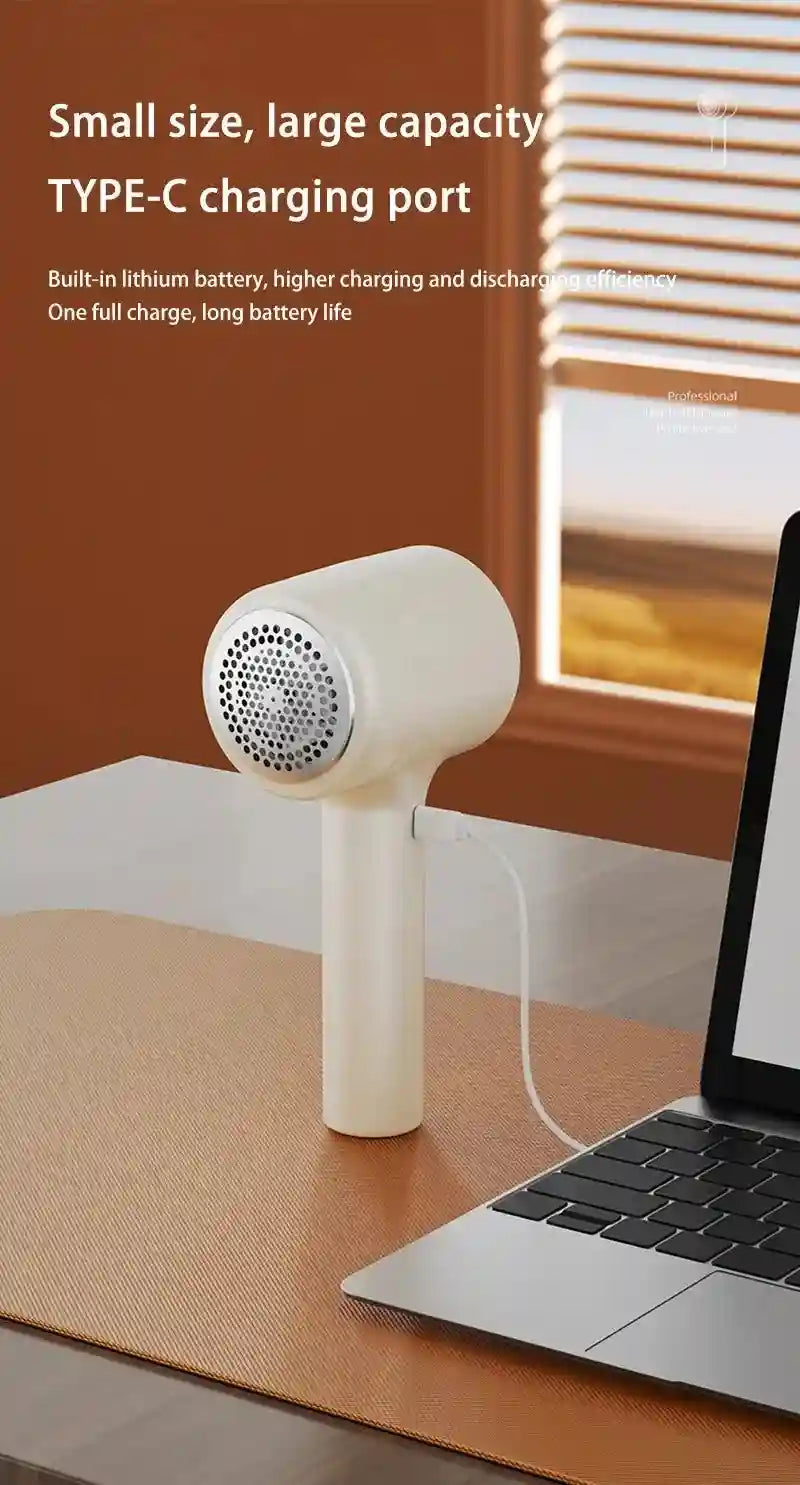 Tidesmit rechargeable fabric shaver removing lint and hair balls from clothing for a clean garment finish