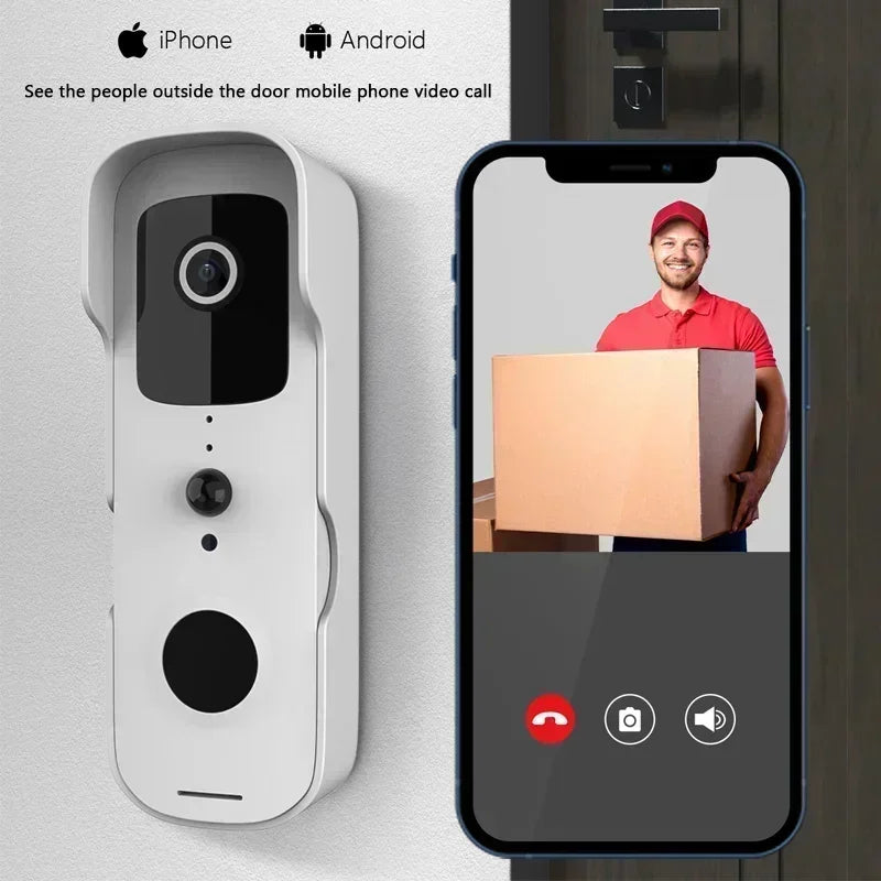 2026 Smart Video Doorbell Waterproof Night Vision Door Viewer 1080P FHD Camera Digital Visual Intercom WIFI 2.4G Tuya Door Bell
