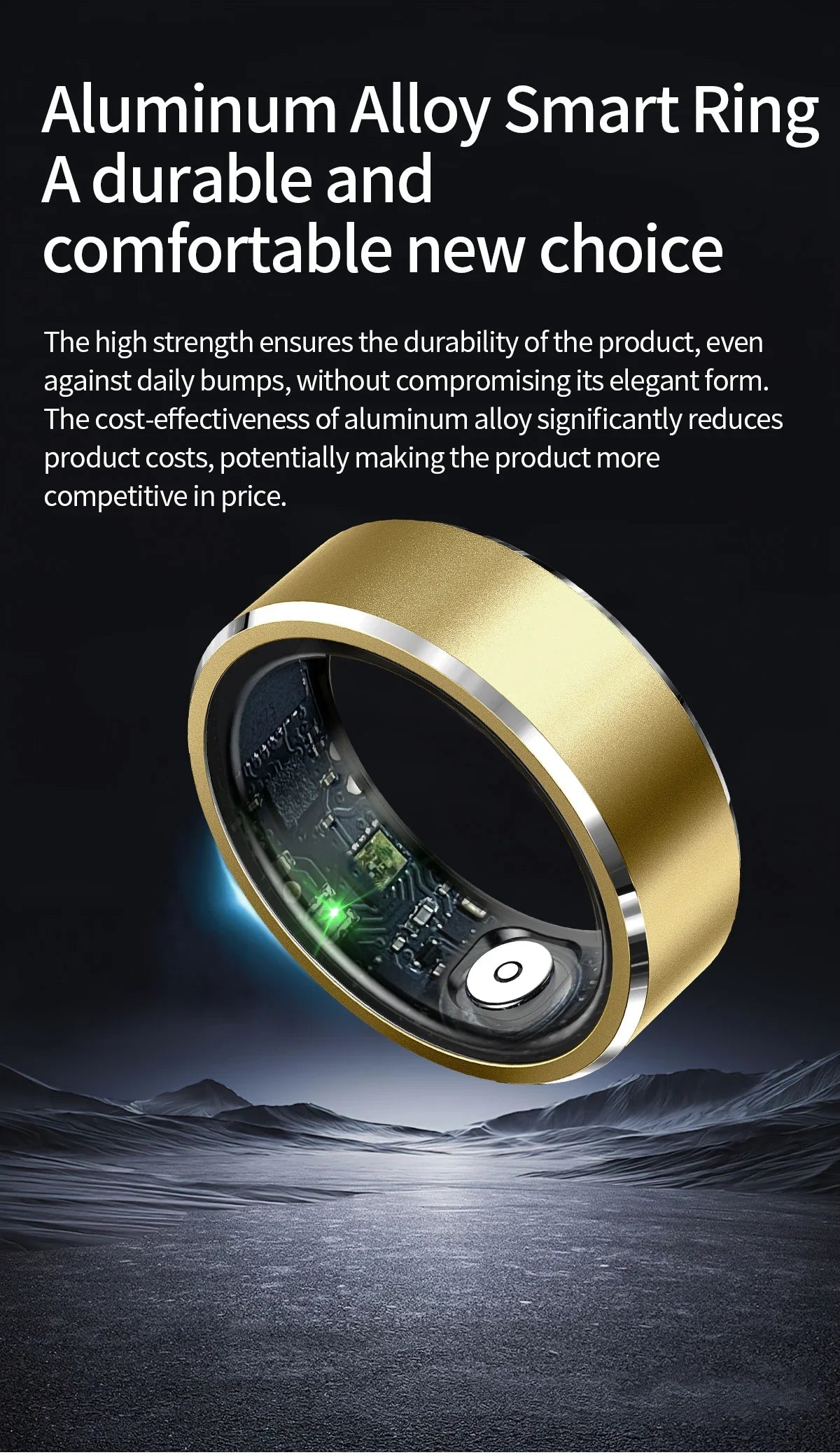 Smart Health Ring Fitness Tracker with Heart Rate & Oxygen Monitor Tidesmit