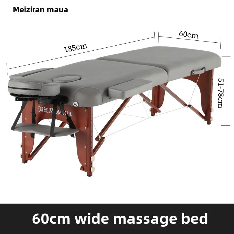 Portable Massage Table Foldable Bed for Professional Muscle Relief Massage Chairs 60cm gray Tidesmit