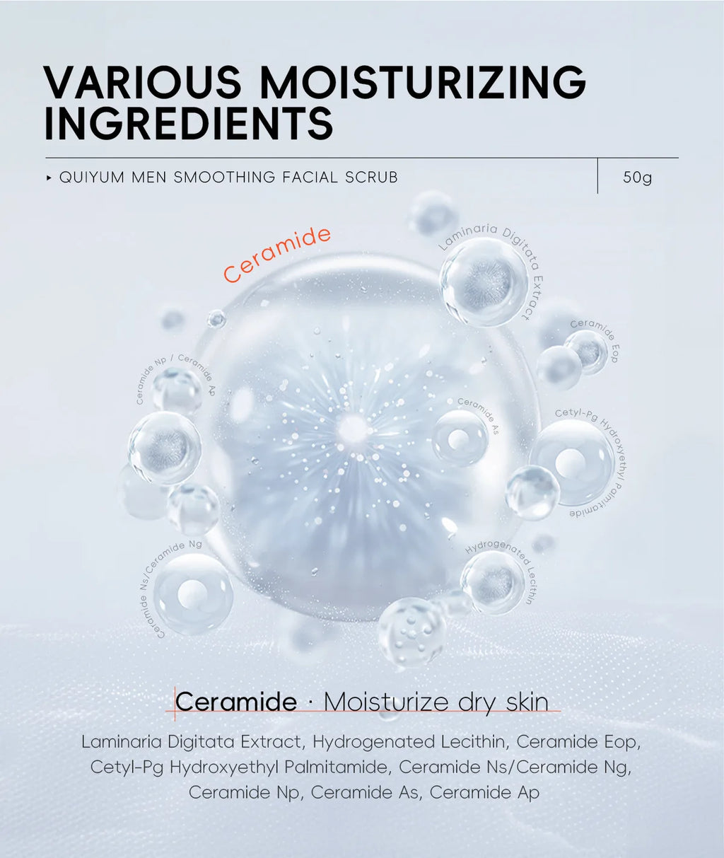 Mens Facial Scrub Exfoliator - Deep Pore Cleanser with Natural Extracts 50g Scrubs Treatments Tidesmit