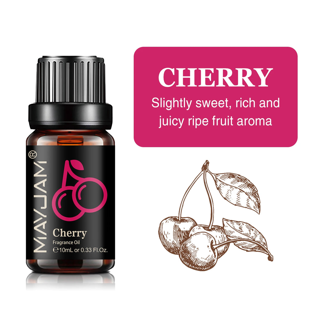 MAYJAM 10ML Fruit Fragrance Oil Strawberry Watermelon Mango Coconut Cherry For Humidifier Candle Soap Making Air Freshener
