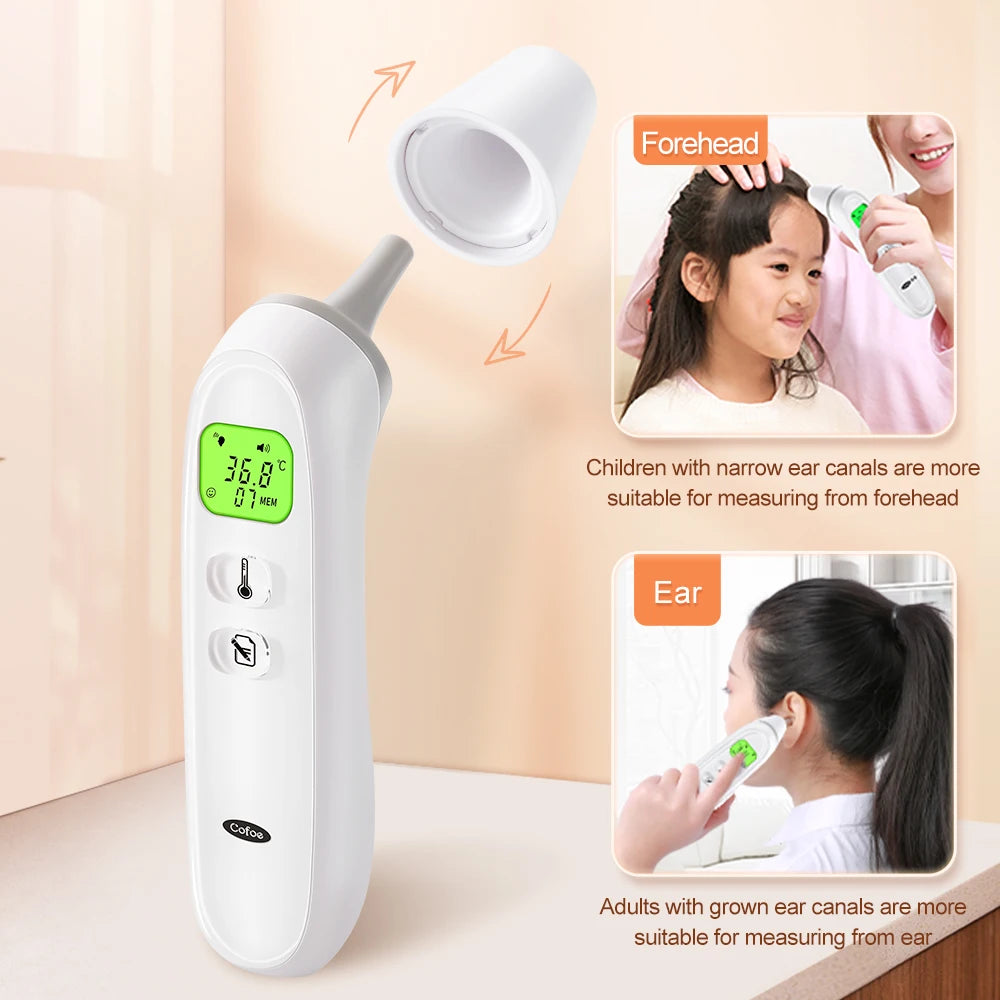 Cofoe Infrared Fever Thermometer Medical Household Digital LCD Infant Adult Non-contact Body Temperature Ear Thermometer