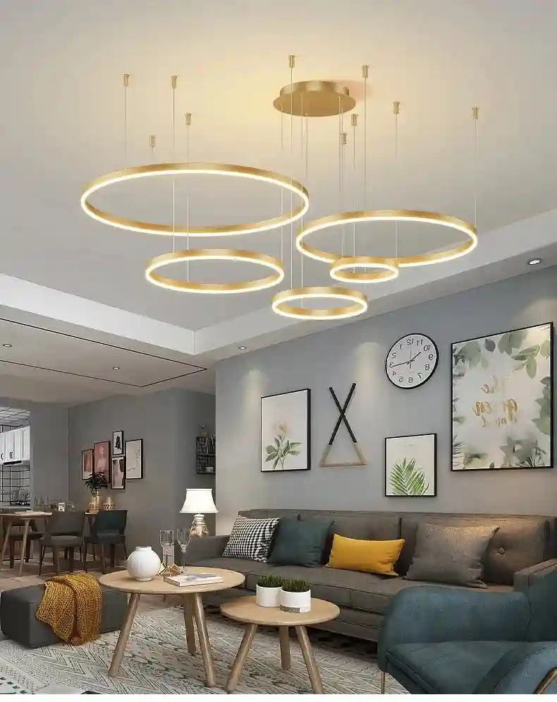 LED Ring Chandelier Modern Pendant Light for Living Room Tidesmit Tidesmit