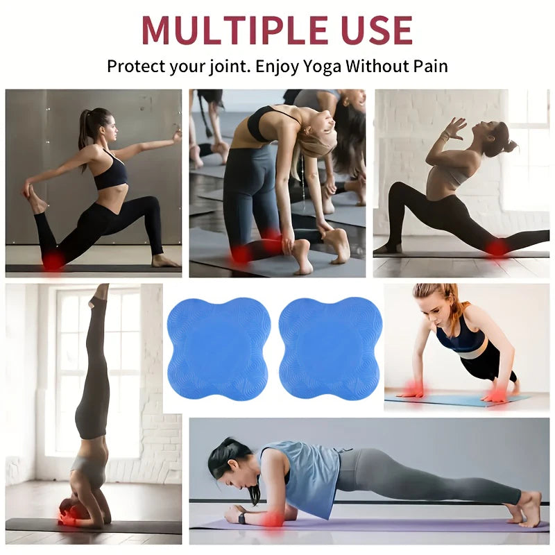 2Pcs Tpe Yoga Kneeling Mats Thickened Anti Slip Yoga Kneeling Protective Pad Sport Fitness Elbow Knee Mat Knee Flat Support