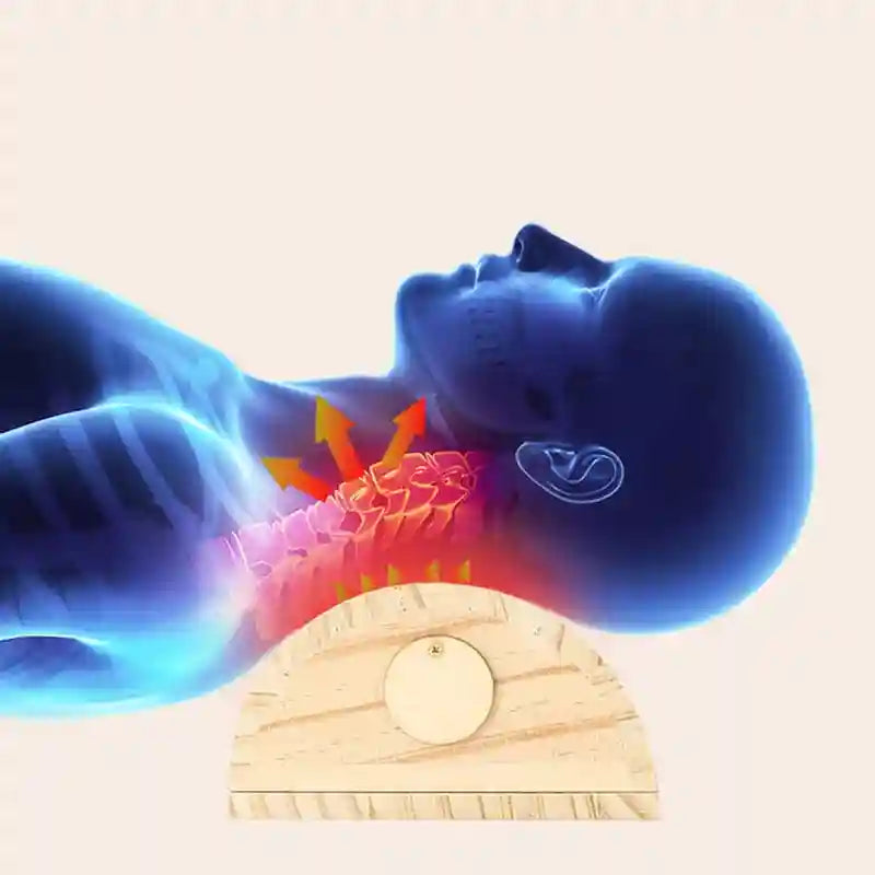Wooden Moxibustion Neck Pillow for Stress Relief and Wellness Therapy Relaxation Treatment Tidesmit