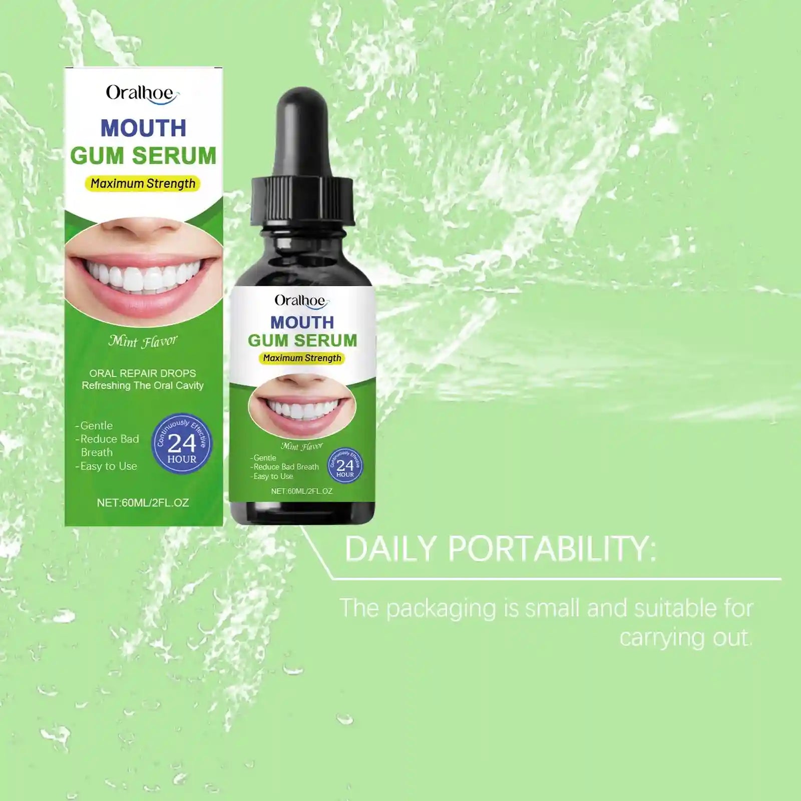 Tidesmit teeth whitening liquid for bad breath treatment, plaque removal, and enamel protection.