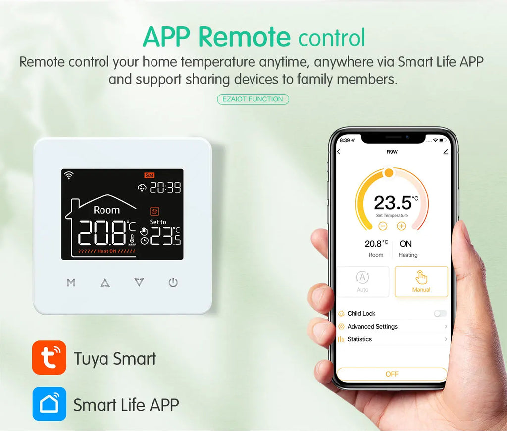 Smart WiFi Thermostat for Electric Floor Heating Water Gas Boiler Tuya Digital Temperature Controller Alexa Google Home Yandex