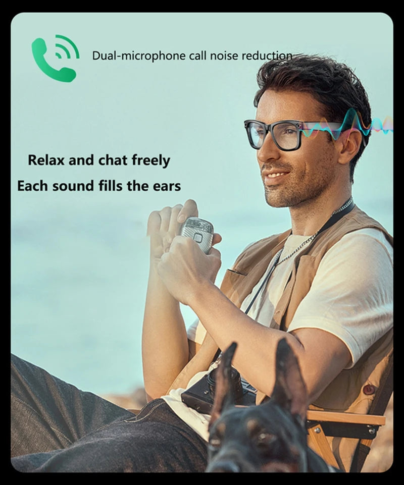 AI Smart Glasses with Camera & Bluetooth Audio - Tidesmit Multi-Lens Tidesmit