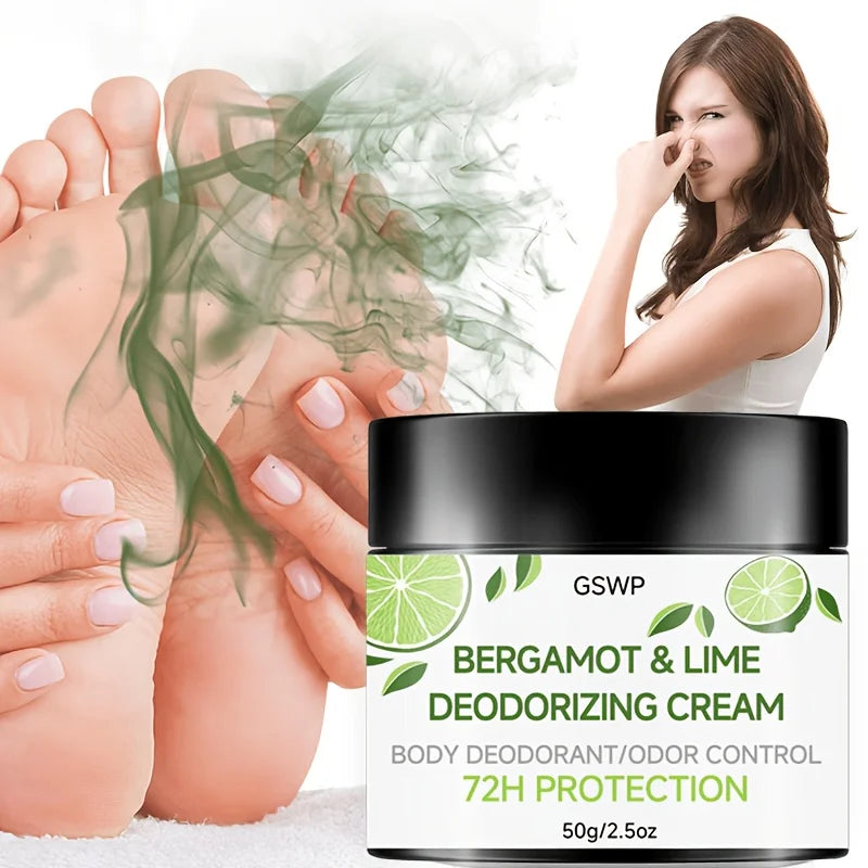 Tidesmit GSWP Bergamot & Lime Deodorant Cream for 72-hour all-over body odor control, 50g/100g.