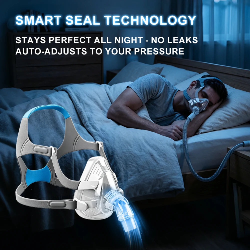 Face CPAP Masks with Headgear, Replacement Frame System for AirFit/AirTouch F20, Full Cover Assembly Set Includes Elbow Cushion