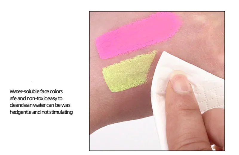 Tidesmit 12 color water-soluble face and body paint palette swatch for Halloween carnival and cosplay makeup