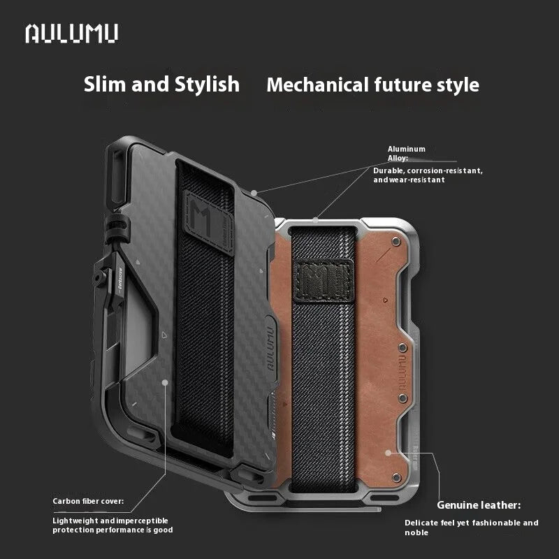 Magnetic Carbon Fiber Wallet: 6-in-1 Slim Fit Phone Case Tidesmit