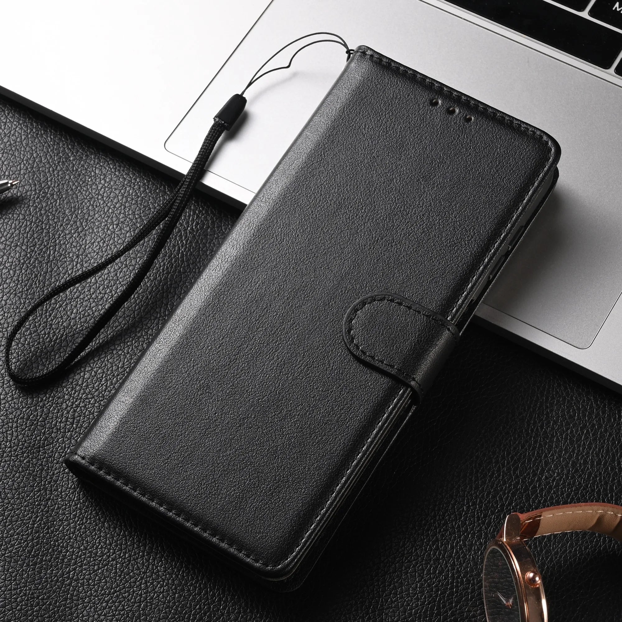 Flip Wallet Case for Xiaomi Redmi and Poco with Wrist Strap Tidesmit