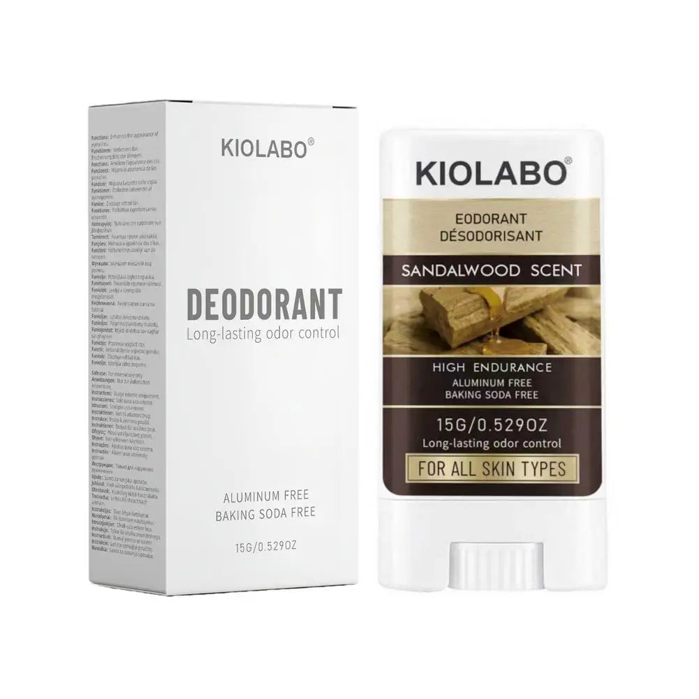 Tidesmit Sandalwood Scent solid deodorant stick for long-lasting odor protection and fresh underarm sweat control.
