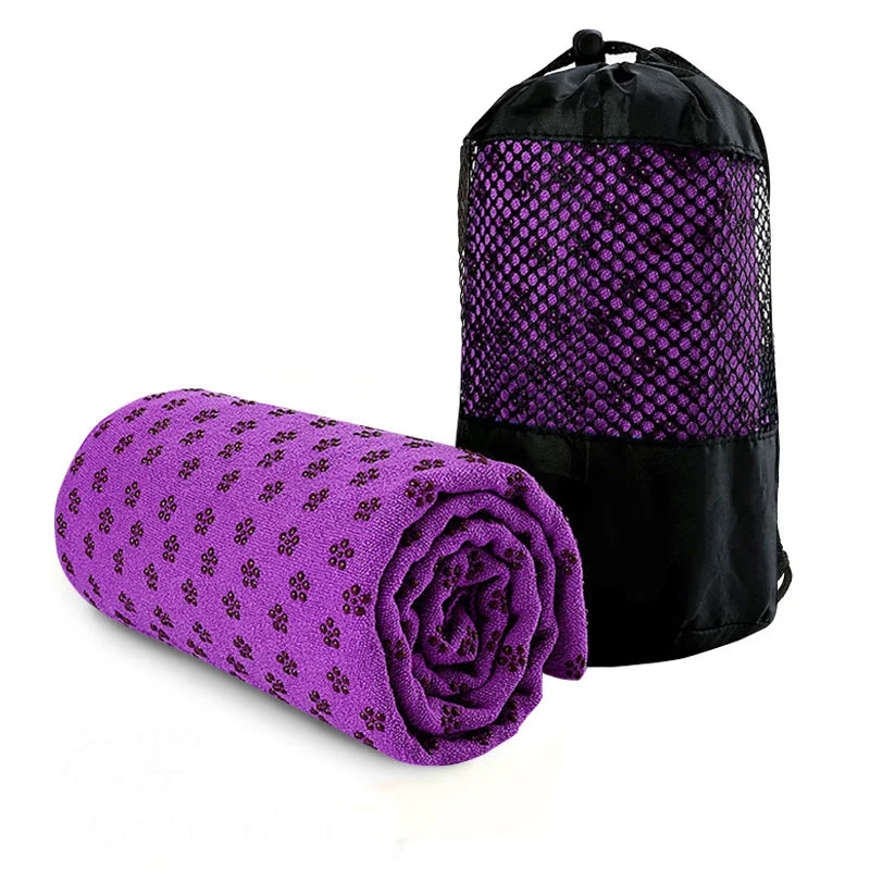 Non Slip Hot Yoga Towel Pilates Mat Yoga Blanket Sweat Absorbent Portable Fitness Meditation Mat Sports Workout Travel Blanket