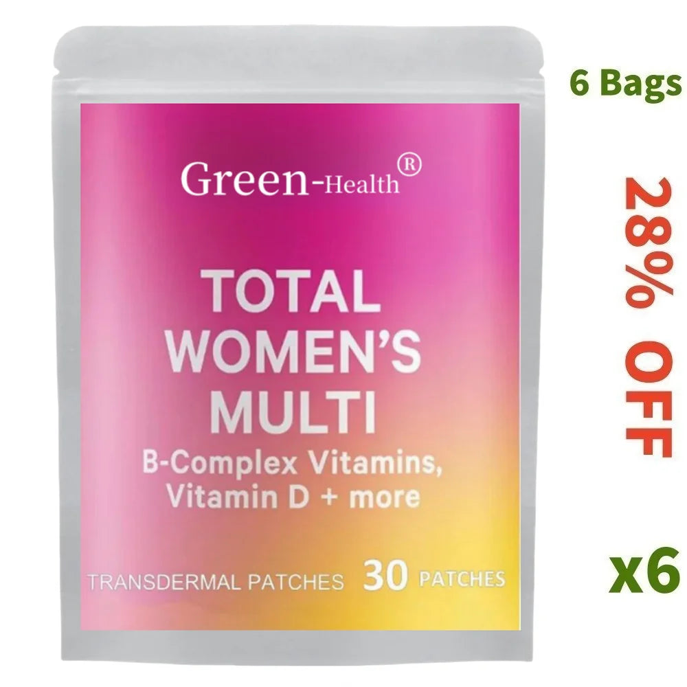 Tidesmit 30 Women's Multivitamin Transdermal Patches for Hair, Skin, Nails, Energy, and Immune Support.