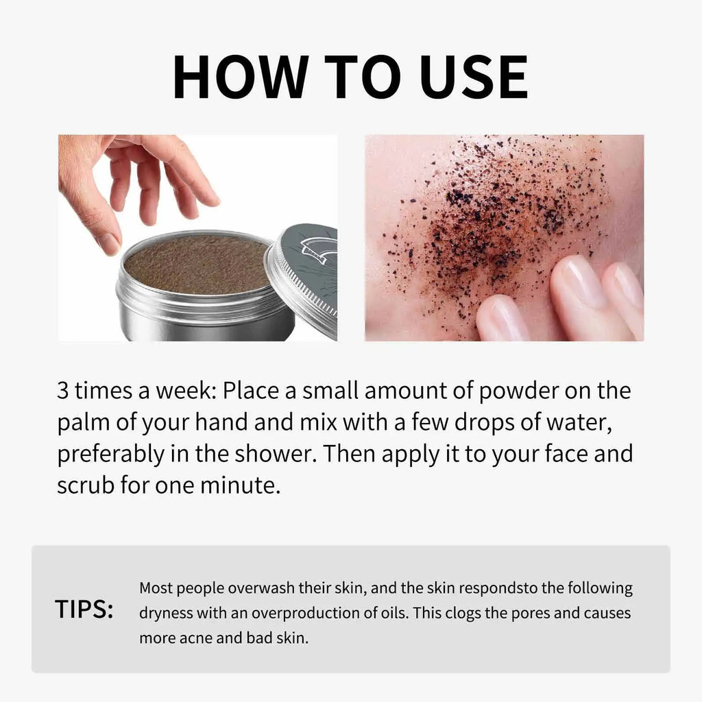 Facial Exfoliating Scrub Powder - Deep Pore Cleanser | Tidesmit Scrubs Treatments Tidesmit