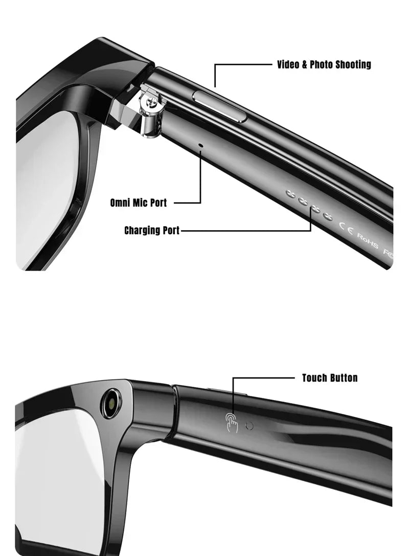 AI Smart Glasses with 8K Camera and Spatial Audio - Tidesmit Tidesmit