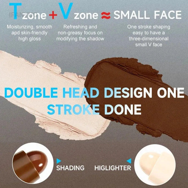 Tidesmit double-ended contour stick showing texture close-up of waterproof full coverage highlight and shadow cream