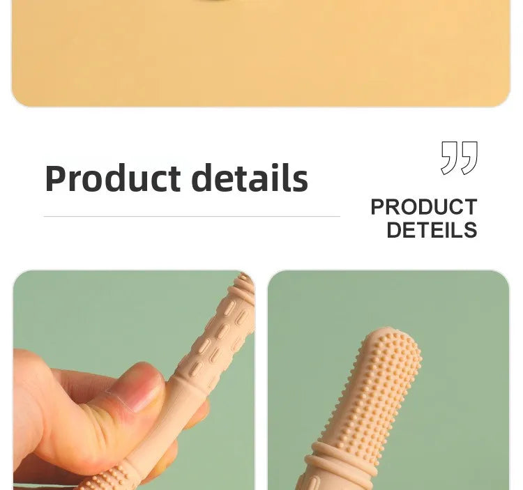 Newborn Hollow Teething Tube Baby Silicone Teether Stick Biting Chewing Straws Nursing Soother Molar Toy Gift for Infants
