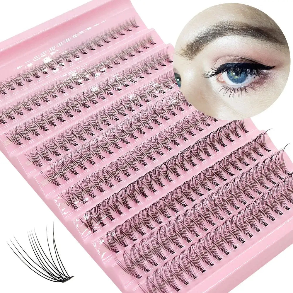 Big Capacity Super Bunch DIY Cluster Lashes 8-16mm Mix Charm Style Eyelashes Extension False Eyelash Makeup Tool Russian