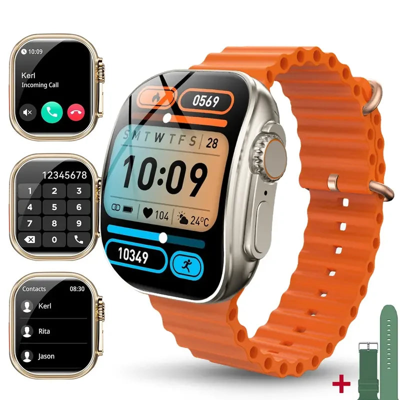 Smart Watch For Women Men, 1.83'' HD Full Touch Screen Wireless Calling Smartwatch (Answer/Make Call), Activity Tracker, 100+ Sport Modes, Pedometer, Message Alerts, Sport Fitness Tracker，Compatible With Iphone.Holiday Gift