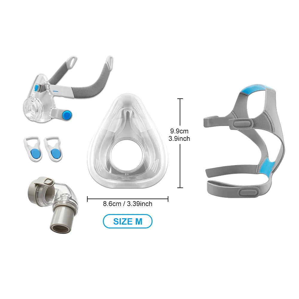 Face CPAP Masks with Headgear, Replacement Frame System for AirFit/AirTouch F20, Full Cover Assembly Set Includes Elbow Cushion