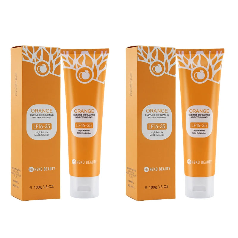 Orange Exfoliating Gel for Face - Brightening Skin Scrub (1-3 Pcs Set) Scrubs Treatments 2pcs Tidesmit