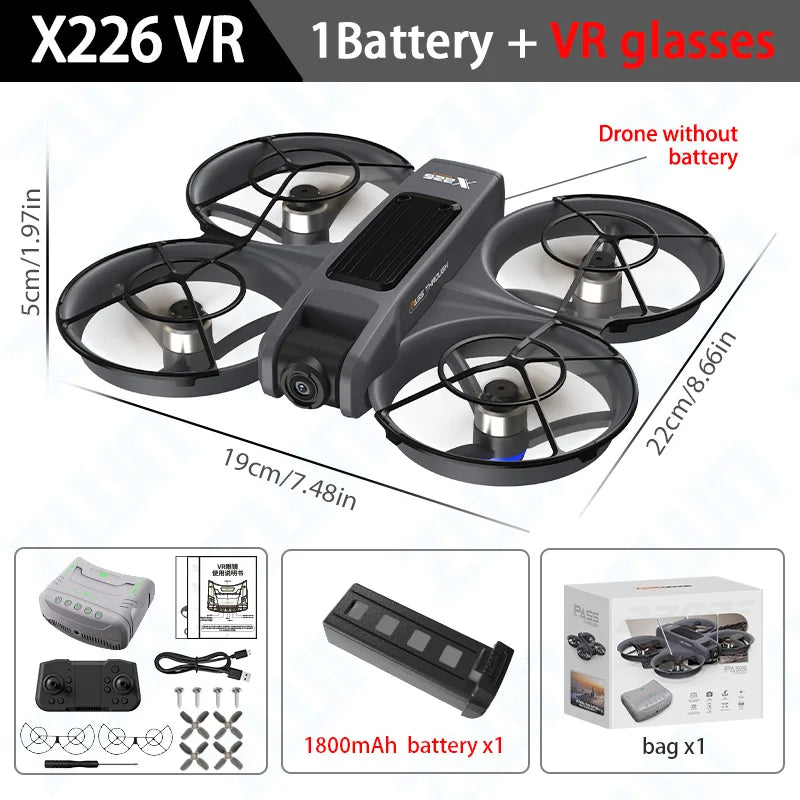 Tidesmit X226 4K Camera Drone with GPS and Obstacle Avoidance X226 1B VR Tidesmit